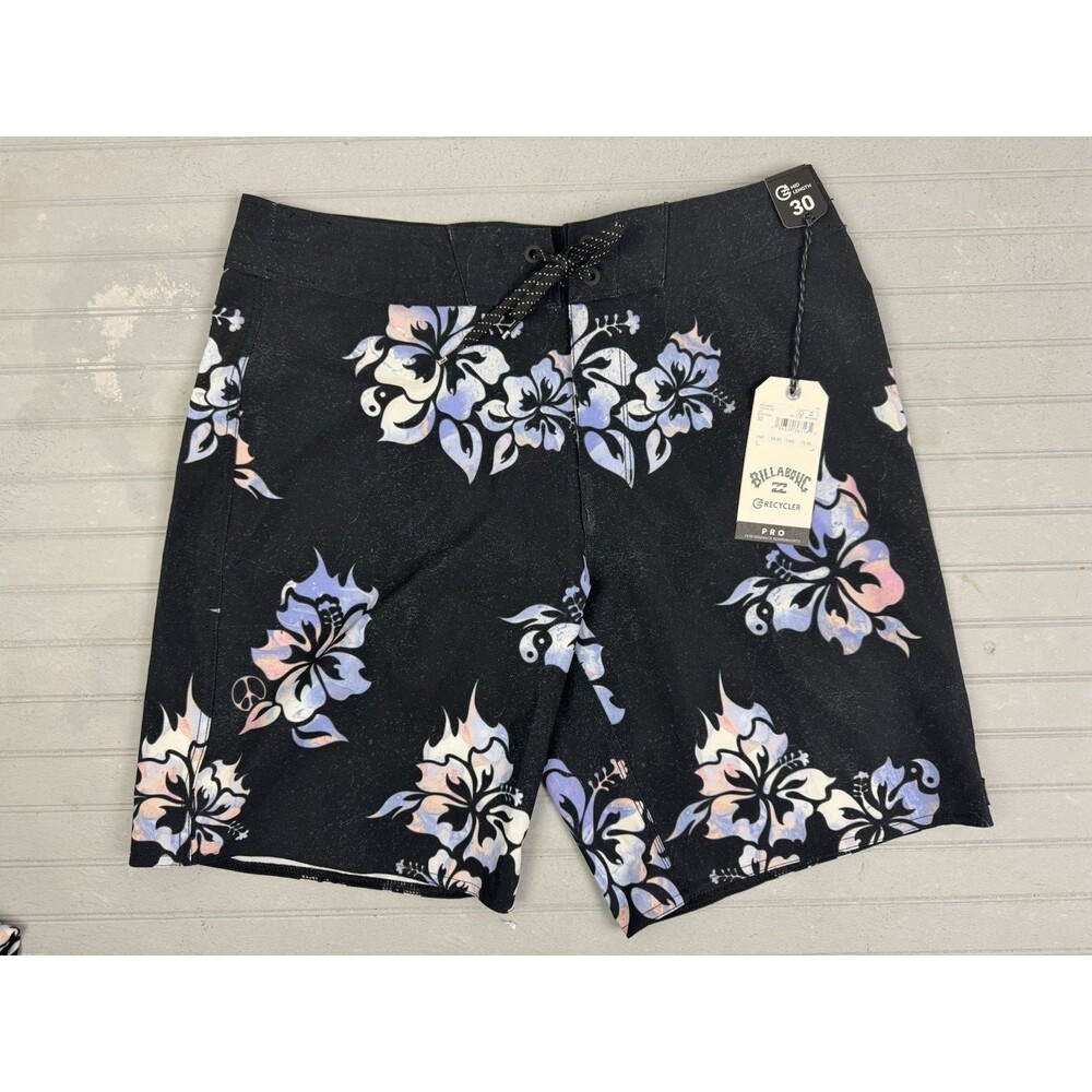 Billabong Size 30 Sunday Pro Performance 19" Men Board Short Stealth Navy Stretc